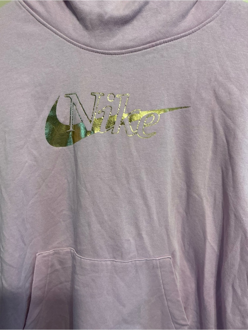 Nike Pink Hoodie – Women’s Small – Metallic Gold Logo - Picture 4 of 6